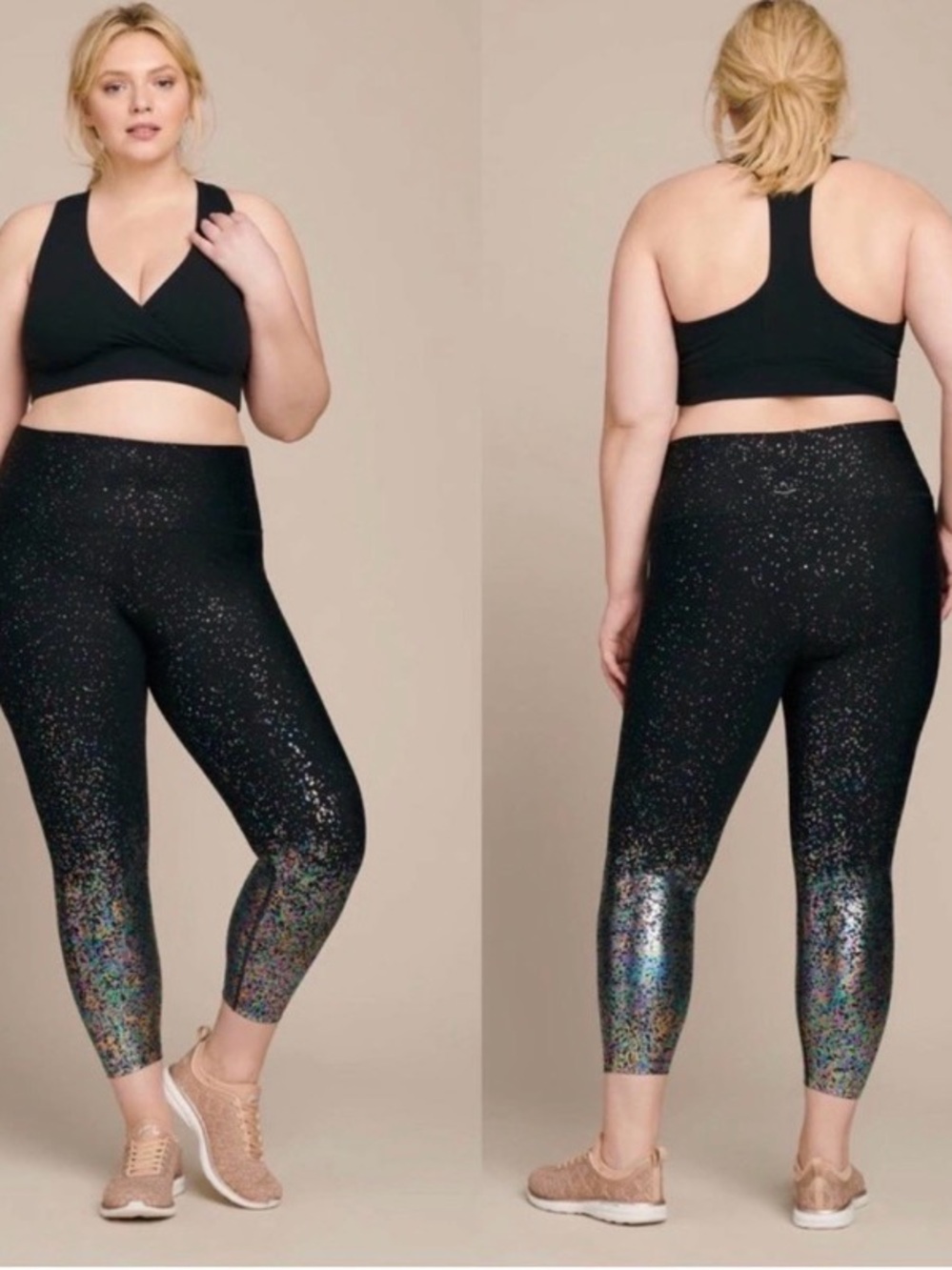 🌺BEYOND YOGA Alloy Ombre high waisted midi leggings EXCELLENT Condition size 1X🌺